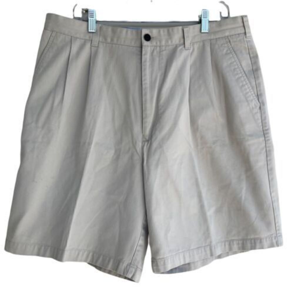 Tommy Hilfiger Golf Shorts Mens Size 36  Khaki Chino Casual‎ Flat Front